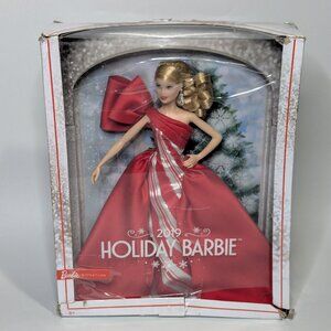 Mattel Barbie Signature 2019 Holiday Barbie Doll - FXF01 - Blonde- Damaged Box